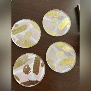 Set of 4 glass coasters from West Elm